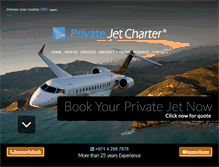Tablet Screenshot of privatejetcharter.ae